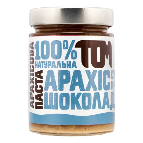 Паста арахісова Кранч з чорним шоколадом та сіллю Том с/б 300г