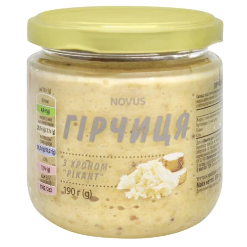 Гірчиця Novus Pikant з хроном 190г