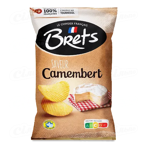 Чіпси Bret's картопляні зі смаком сиру камамбер, 125г