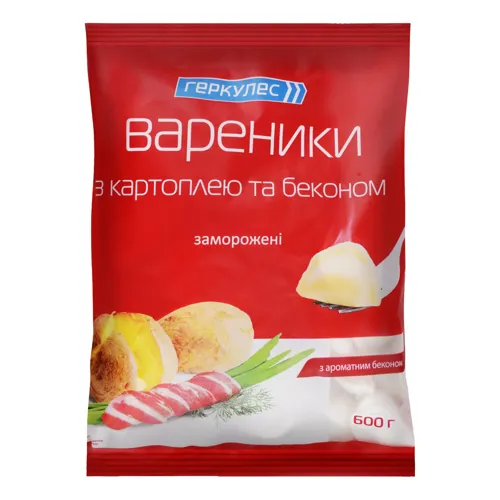 Вареники з картоплею та беконом Геркулес м/у 600г