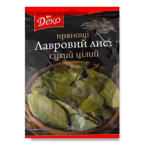 Лавровий Лист Сухий Цілий, в/ґ, 20г