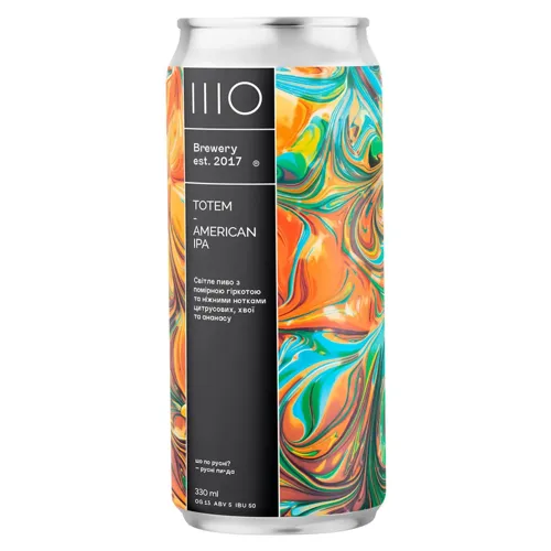 Пиво SHO Brewery Totem IPA світле нефільтроване 5% 0,33л