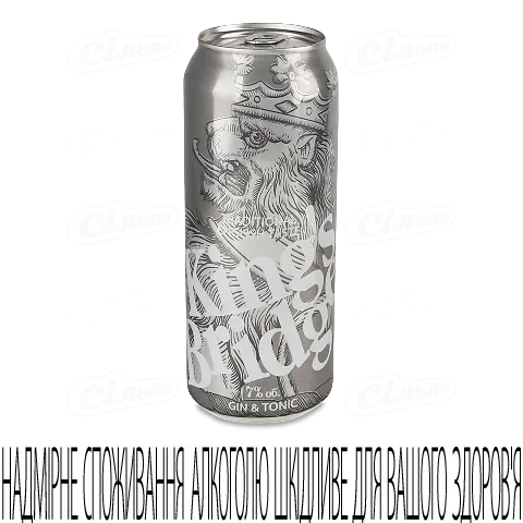 Напій слабоалкогольний King's Bridge джин-тонік, 0,5л