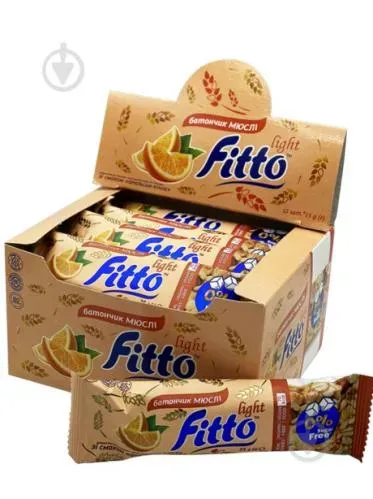 Батончик-мюслі ТМ "Fitto Light" Апельсин-кіноа
