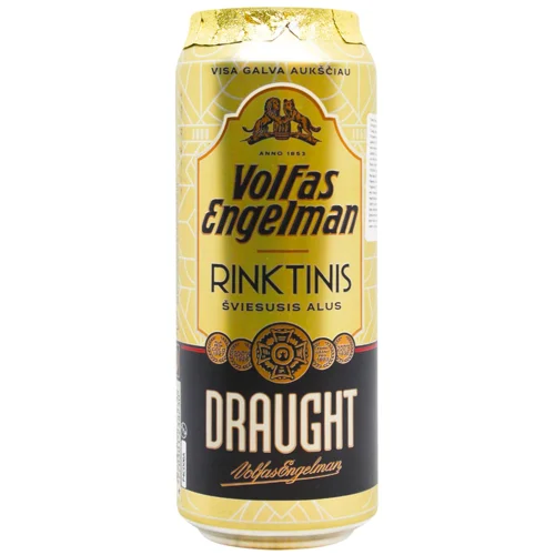 Пиво Volfas Engelman Rinktinis Draught 5,2% 0,5л