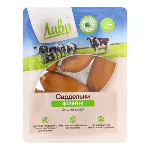 Сардельки Філейні Лавр лоток 400г