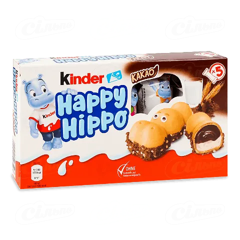 Вафлі Kinder Happy Hippo Cacao, 103,5г