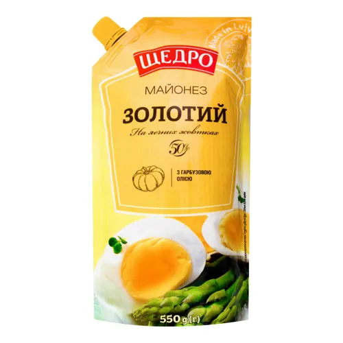 Майонез 50% Золотий Щедро д/п 550г