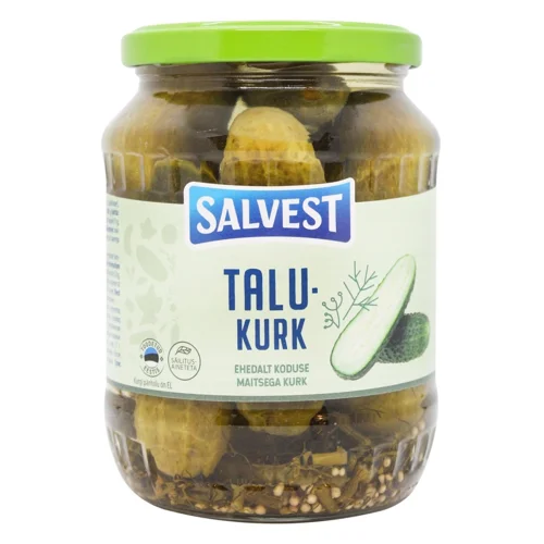 Огірки Salvest Фермерські мариновані 675г
