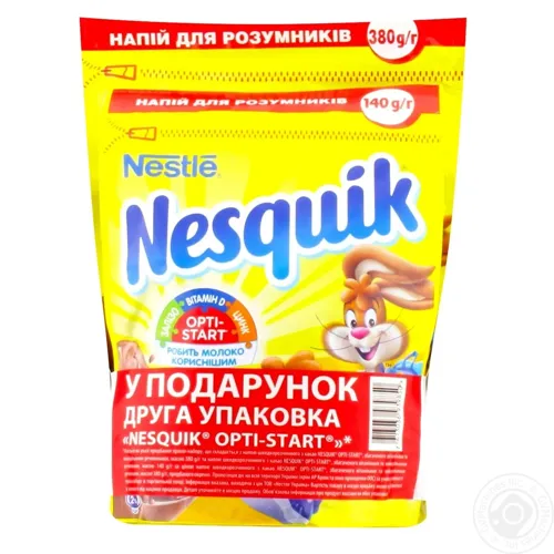 Напій з какао Nesquik, 380г+140г