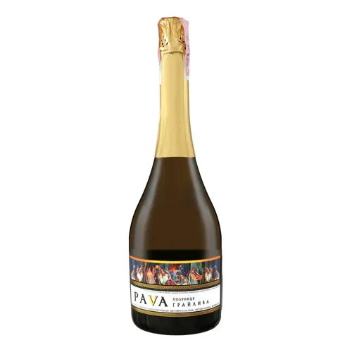 Вино ігристе 0.75л 9-13% біле напівсолодке Полуниця Грайлива Pava пл