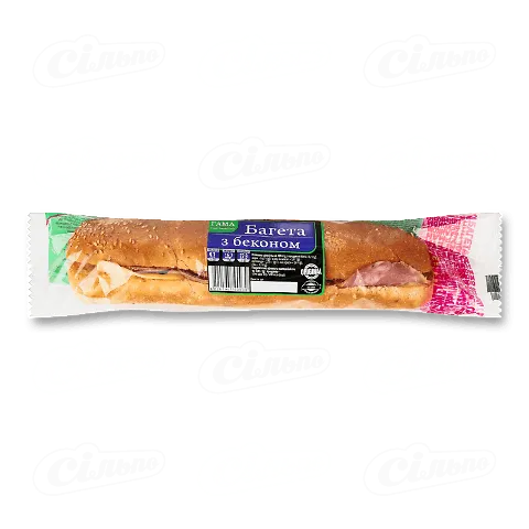 Багета Гама Fresh Sandwiche з беконом, 220г