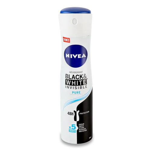 Антиперспірант Nivea Pure Black&White Invisible, 150 мл