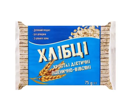 Хлібці Лавка здоров'я пшенично-вівсяні хрусткі дієтичні 75г