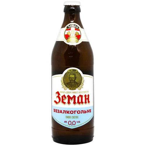 Пиво Земан світле безалкогольне 0,5л