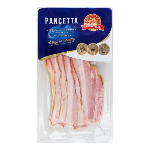 Грудинка зі свинини Pancetta Салтівський м'ясокомбінат с/к в/у 120г