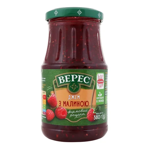 Джем з малиною Верес с/б 380г