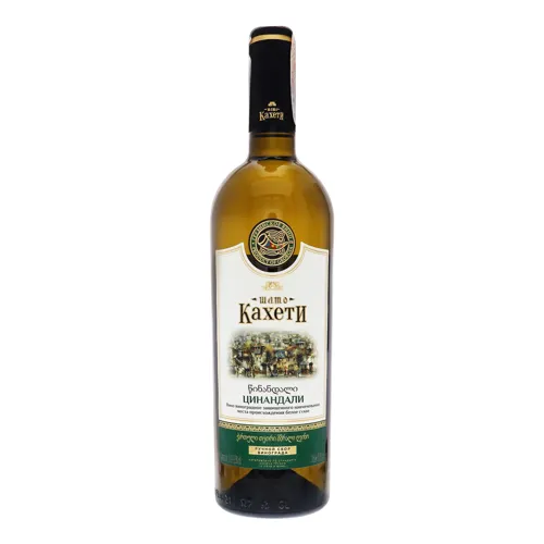 Вино 0.75л 11-13.5% біле сухе виноградне Цинандалі Шато Кахети пл