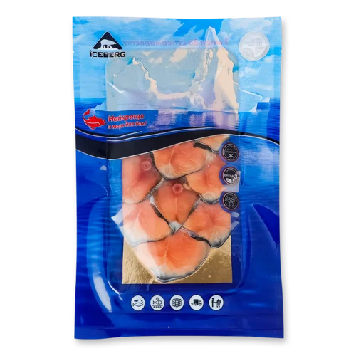 Горбуша Стейки Нарізка Iceberg В/Ш С/В 100г
