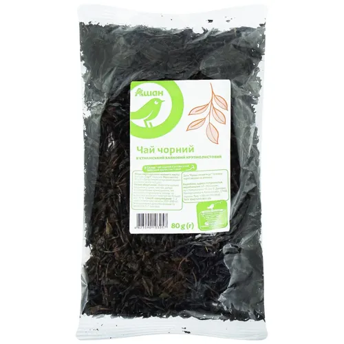 АШАН GB/ЧАЙ ЧОРНИЙ 80Г ПАКЕТ