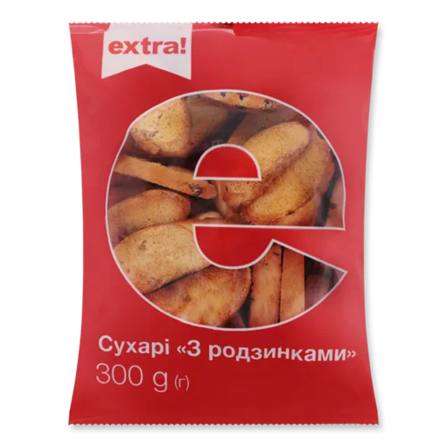 Сухарі Extra! з родзинками