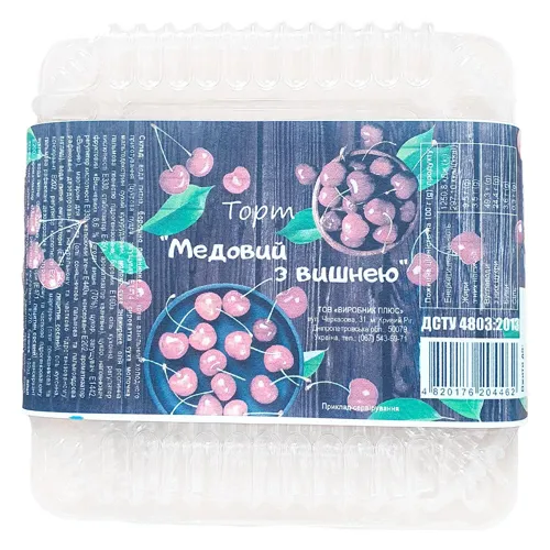 Торт "Медовий з вишнею" "Союз Кондитер" 450г