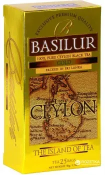 Чай черний в пакетиках Basilur Острів Цейлон Золотий 25 шт х 2г