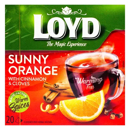 Чай фруктовий Loyd Warming Tea апельсин з корицею та гвоздикою в пакетиках 2г х 20шт
