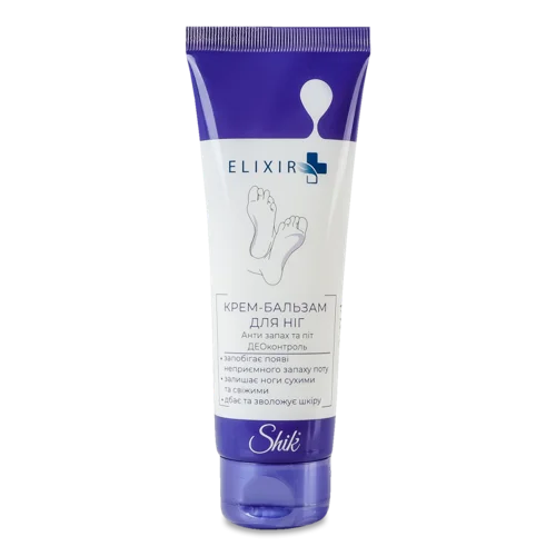 Крем-Бальзам Для Ніг Анти Запах Та Піт Elixir Shik, 75мл