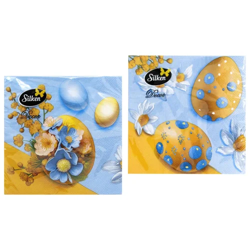 Серветки столові Silken Традиційні крашанки 3-шарові 33*33см 18шт