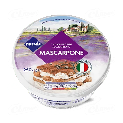 Сир «Премія»® «Маскарпоне» з коров'ячого молока, 250г
