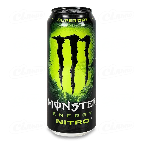 Напій енергетичний Monster Nitro безалкогольний газований у залізній банці, 0,5л