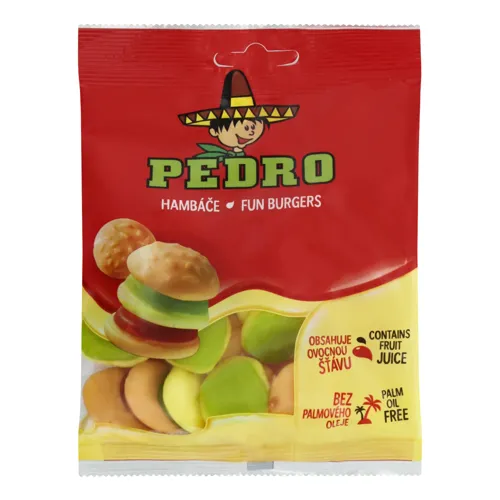 Цукерки желейні з фруктовим соком Веселі бургери Pedro м/у 80г