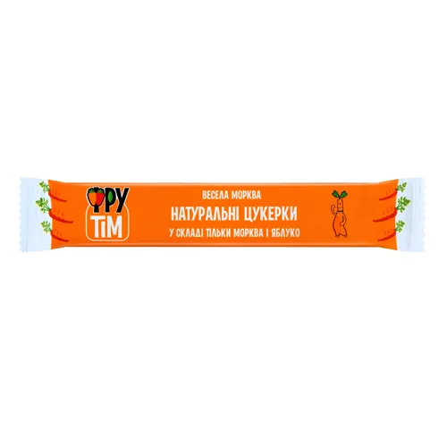 Цукерки натуральні Весела морква Фрутім м/у 20г