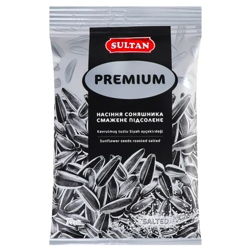 Насіння соняшника Sultan смугасте смажене підсолене 70г