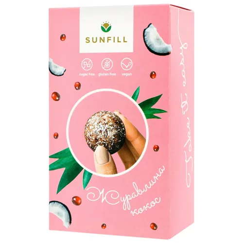 Цукерки Sunfill з журавлиною та кокосом 150г