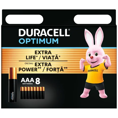 Батарейки Duracell Optimum лужні AAA 8шт