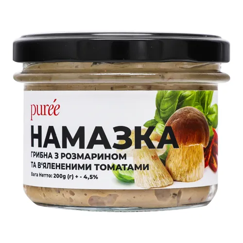 Намазка грибна з розмарином та в'яленими томатами Puree с/б 200г