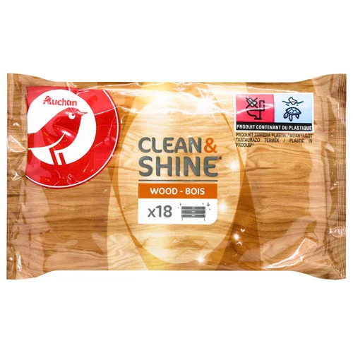 Серветки Auchan очищуючі для меблів 18шт