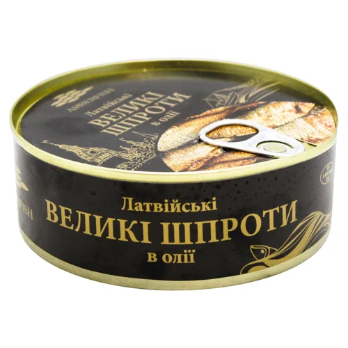 Шпроти Amberfish великі копчені в олії 240г