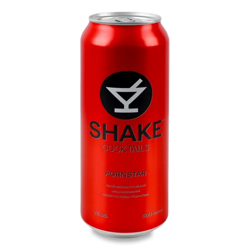 Слабоалкогольний Напій Pornstar Cocktails Shake, 7% газований, з/б 500мл