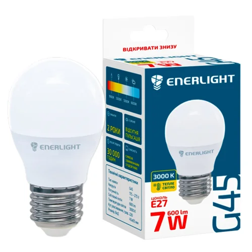 Лампа світлодіодна Enerlight 7W E27 G45
