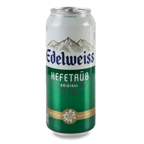 Пиво Edelweiss Hefetrub пшеничне н/ф з/б,0,5л