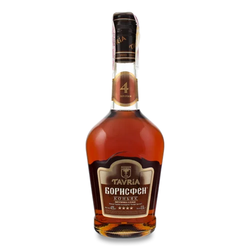 Коньяк Вищого Ґатунку Чотири Зірки Борисфен, 0.5л, 40%