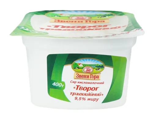 Сир кисломолочний 9.5% Традиційний Звени Гора п/у 400г