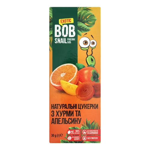 Цукерки фруктові Хурма-апельсин Bob Snail