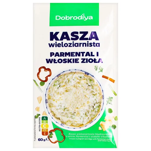Каша мультизлакова Добродія з сиром Parmental та італійськими травами 60г