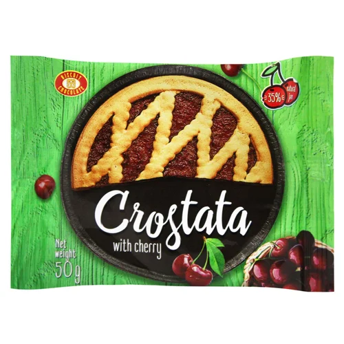 Пиріг Бісквіт-Шоколад Crostata Вишня пісочний 50г