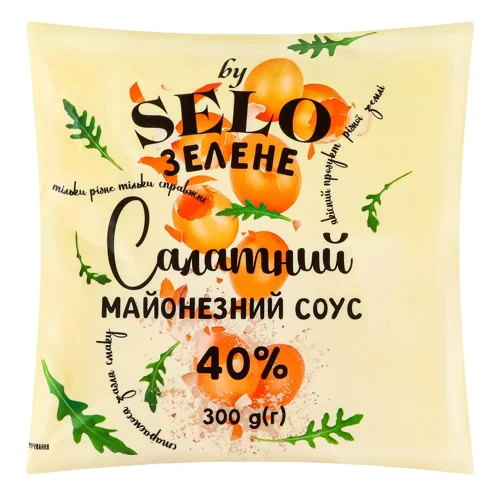 Майонезний соус Selo Зелене Салатний 40% 300г