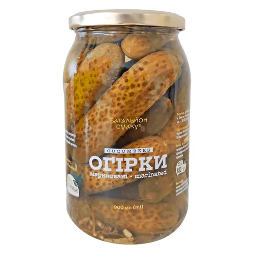 Огірки мариновані Батальйон смаку 0,9л